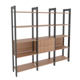 Estante para Livros Multiuso 5 Prateleiras 1,85x1,9m Haia Yescasa  - 2
