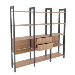 Estante para Livros Multiuso 5 Prateleiras 1,85x1,9m Haia Yescasa  - 4