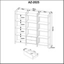 Ver imagem 3 de Estante para Livros Multiuso 5 Prateleiras 1,85x1,9m Haia Yescasa 