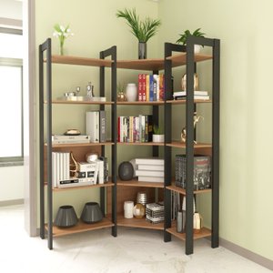 Estante para Livros Multiuso de Canto 1,85x1,33m Haia Yescasa