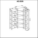 Ver imagem 3 de Estante para Livros Multiuso de Canto 1,85x1,33m Haia Yescasa