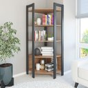 Ver imagem 1 de Estante para Livros Multiuso de Canto Haia com 5 Prateleiras Yescasa