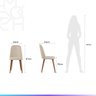 Conjunto de Jantar Mesa Redonda Ollie 2 Cadeiras New Drop - Natural C/ Bege - 10