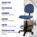 Ver imagem 5 de Cadeira Alta Executiva com Rodízios Azul com Preto