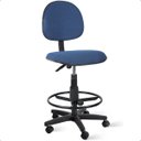 Ver imagem 1 de Cadeira Alta Executiva com Rodízios Azul com Preto