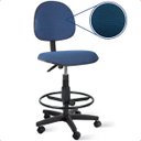 Ver imagem 2 de Cadeira Alta Executiva com Rodízios Azul com Preto