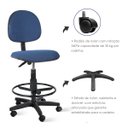 Ver imagem 4 de Cadeira Alta Executiva com Rodízios Azul com Preto