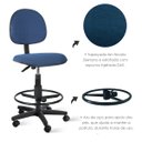 Ver imagem 3 de Cadeira Alta Executiva com Rodízios Azul com Preto