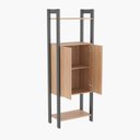 Ver imagem 4 de Estante de Livros 65CMX184,7cm 2 Portas Centro Haia Yescasa Laranja/Amêndoa/Preto