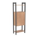 Ver imagem 2 de Estante de Livros 65CMX184,7cm 2 Portas Centro Haia Yescasa Laranja/Amêndoa/Preto