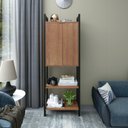 Ver imagem 1 de Estante para Livros 2 Portas Em Cima 1,85x0,65m Haia Yescasa