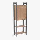 Ver imagem 2 de Estante para Livros 2 Portas Em Cima 1,85x0,65m Haia Yescasa