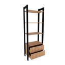 Ver imagem 4 de Estante para Livros 2 Gavetas Embaixo 1,85x0,65m Haia Yescasa