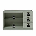 Ver imagem 5 de Balcão para Pia Modelo Americano Provençal 2 Portas 3 Gavetas Frentes em MDF sem Tampo Conecta Verde/Mint