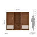 Ver imagem 3 de Closet 240cm Portas Modular sem Maleiro Luna