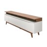 Rack para Tv até 75 Polegadas 3 Portas Flynt St Off White e Canella 220cm - 3