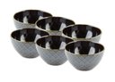 Ver imagem 1 de Jogo de 6 Bowls Geometrix Fine em Cerâmica 580 Ml Marrom - Lhermitage