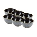 Ver imagem 1 de Jogo de 6 Bowls Geometrix Fine em Cerâmica 580 Ml Marrom - Lhermitage