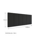 Ver imagem 3 de Cabeceira Cama de Casal Queen 1.60 Lisa - Gt Magazine:preto