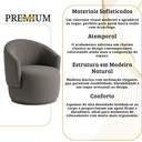 Ver mais imagens de Poltrona Giratória Orgânica Decorativa Capri Bouclé Suave Design Redondo Luxo P/ Leitura Sala Quarto