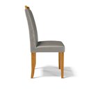 Ver imagem 4 de Kit com 4 Cadeiras Agnes Madeira Maciça Estofadas para Mesa de Jantar Veludo Chumbo 109