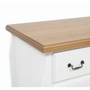 Ver imagem 4 de Cômoda Bombê 4 Gavetas Estilo Clássico - Branco/amadeirado