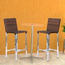 Ver imagem 3 de Kit com 2 Banquetas Altas Jardim em Alumínio e Fibra Argila