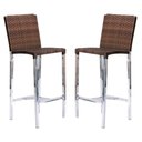 Ver imagem 1 de Kit com 2 Banquetas Altas Jardim em Alumínio e Fibra Argila