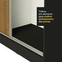 Ver mais imagens de Guarda-Roupa Casal 100% MDF Madesa Zurique 3 Portas de Correr com Espelho Preto/Rustic Cor:Preto/Rus