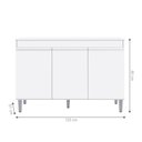 Ver imagem 2 de Balcão para Cozinha 3 Portas Leyton Branco