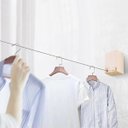 Ver imagem 6 de Varal de Roupa Retratil Extensivo Automatico Parede Muro Lençol Camisa Short Roupa Apartamento Casa 