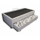 Ver imagem 4 de Bicama Box Baú Solteiro 88x188 com Cama Auxiliar de Molas Ensacadas 3x1 Corino Bege