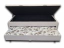 Ver imagem 3 de Bicama Box Baú Solteiro 88x188 com Cama Auxiliar de Molas Ensacadas 3x1 Corino Bege