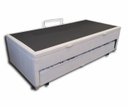 Ver imagem 2 de Bicama Box Baú Solteiro 88x188 com Cama Auxiliar de Molas Ensacadas 3x1 Corino Bege