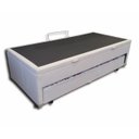 Ver imagem 2 de Bicama Box Baú Solteiro 88x188 com Cama Auxiliar de Molas Ensacadas 3x1 Corino Bege