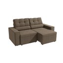 Ver imagem 4 de Sofá Retrátil Domus 208cm Suede Mescla Taupe Kappesberg