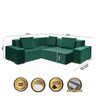 Sofá de Canto Dubai 2,37x2,37m-verde - 4