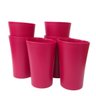 Kit 06 Copos Plastico Duro Resistente Bebidas 400Ml Vermelho - 1