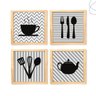 Kit 4 Quadros decorativos para Cozinha:Pinus - 1