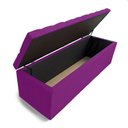 Ver imagem 2 de Baú Calçadeira Guarda Volumes Recamier Quarto Estofado:suede Roxo