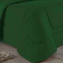 Ver imagem 2 de Kit Edredom Dupla Face + Jogo de Lençol Solteiro Nobre 4 Peças Malha 100% Algodão - Verde-