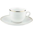 Ver imagem 1 de Jogo 36 Xícaras Café com Pires 90ml Legacy Gold Elegante Porcelana Bistrô Servir