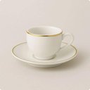 Ver imagem 4 de Jogo 36 Xícaras Café com Pires 90ml Legacy Gold Elegante Porcelana Bistrô Servir