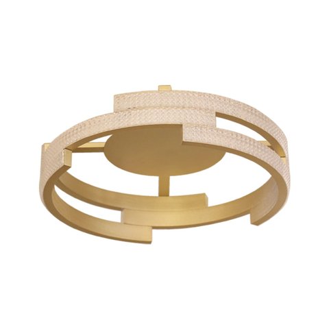 Plafon Led Sobrepor Redondo 45w Champagne 3000k Yamamura