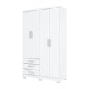 Ver imagem 5 de Guarda Roupa Solteiro 04 Portas 03 Gavetas Caju Henn Branco