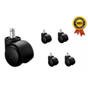 Ver imagem 6 de Kit 5 Rodízios Giratório em Nylon para Cadeira de Escritório