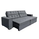 Ver imagem 2 de Sofá Retrátil e Reclinável 2,10m Suede Vancouver Cinza