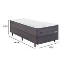 Ver imagem 2 de Cama Box Solteiro Molas 88x188cm Multispiral Otawa Mannes Cinza