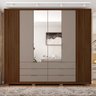 Guarda Roupa Casal Porta Frisada e Espelho 6 Portas 6 Gavetas Suburban - 6