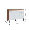 Ver imagem 4 de Balcão de Cozinha para Pia 3 Portas 1 Gaveta Giovanna